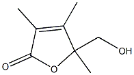 5-(hydroxymethyl)-3,4,5-trimethyl-2,5-dihydrofuran-2-one Struktur