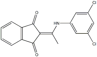 2-[1-(3,5-dichloroanilino)ethylidene]-1H-indene-1,3(2H)-dione Struktur