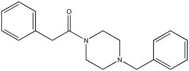 1-(4-benzylpiperazino)-2-phenylethan-1-one Struktur