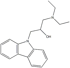 1-(9H-carbazol-9-yl)-3-(diethylamino)propan-2-ol Struktur