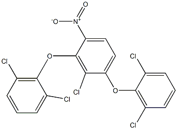 2-chloro-1,3-di(2,6-dichlorophenoxy)-4-nitrobenzene Struktur