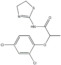 N1-(4,5-dihydro-1,3-thiazol-2-yl)-2-(2,4-dichlorophenoxy)propanamide Struktur