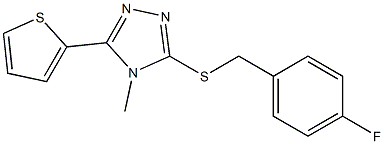 4-fluorobenzyl 4-methyl-5-(2-thienyl)-4H-1,2,4-triazol-3-yl sulfide Struktur