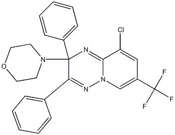 4-[9-chloro-2,3-diphenyl-7-(trifluoromethyl)-2H-pyrido[1,2-b][1,2,4]triazin -2-yl]morpholine Struktur