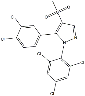 5-(3,4-dichlorophenyl)-4-(methylsulfonyl)-1-(2,4,6-trichlorophenyl)-1H-pyrazole Struktur