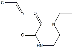 4-Ethyl-2,3-dioxo piperazine-1-formyl chloride Struktur