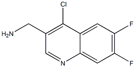 (4-chloro-6,7-difluoroquinolin-3-yl)methanamine Struktur