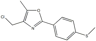 4-CHLOROMETHYL-5-METHYL-2-(4-METHYLSULFANYL-PHENYL)-OXAZOLE Struktur