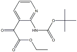 ethyl 2-(2-(tert-butoxycarbonylamino)pyridin-3-yl)-2-oxoacetate Struktur