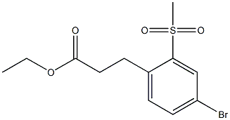 ethyl 3-(4-bromo-2-(methylsulfonyl)phenyl)propanoate Struktur