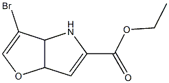 ethyl 3-bromo-4,6a-dihydro-3aH-furo[3,2-b]pyrrole-5-carboxylate Struktur