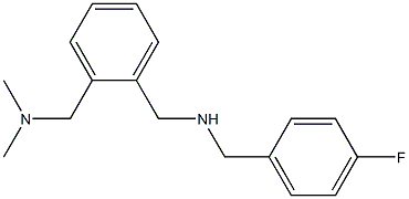 ({2-[(dimethylamino)methyl]phenyl}methyl)[(4-fluorophenyl)methyl]amine Struktur