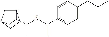 (1-{bicyclo[2.2.1]heptan-2-yl}ethyl)[1-(4-propylphenyl)ethyl]amine Struktur