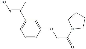 (1E)-1-[3-(2-oxo-2-pyrrolidin-1-ylethoxy)phenyl]ethanone oxime Struktur