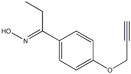 (1E)-1-[4-(prop-2-ynyloxy)phenyl]propan-1-one oxime Struktur