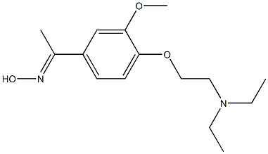 (1E)-1-{4-[2-(diethylamino)ethoxy]-3-methoxyphenyl}ethanone oxime Struktur