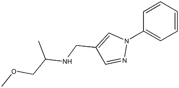 (1-methoxypropan-2-yl)[(1-phenyl-1H-pyrazol-4-yl)methyl]amine Struktur