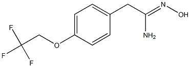 (1Z)-N'-hydroxy-2-[4-(2,2,2-trifluoroethoxy)phenyl]ethanimidamide Struktur