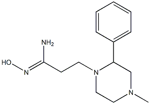 (1Z)-N'-hydroxy-3-(4-methyl-2-phenylpiperazin-1-yl)propanimidamide Struktur