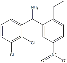 (2,3-dichlorophenyl)(2-ethyl-5-nitrophenyl)methanamine Struktur