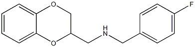 (2,3-dihydro-1,4-benzodioxin-2-ylmethyl)[(4-fluorophenyl)methyl]amine Struktur