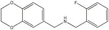 (2,3-dihydro-1,4-benzodioxin-6-ylmethyl)[(2-fluorophenyl)methyl]amine Struktur