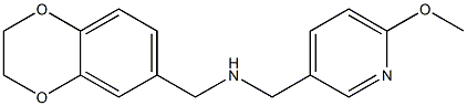 (2,3-dihydro-1,4-benzodioxin-6-ylmethyl)[(6-methoxypyridin-3-yl)methyl]amine Struktur