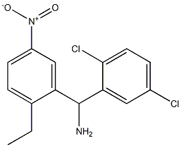 (2,5-dichlorophenyl)(2-ethyl-5-nitrophenyl)methanamine Struktur