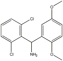 (2,6-dichlorophenyl)(2,5-dimethoxyphenyl)methanamine Struktur