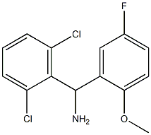 (2,6-dichlorophenyl)(5-fluoro-2-methoxyphenyl)methanamine Struktur