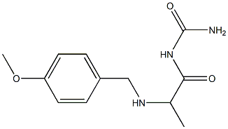 (2-{[(4-methoxyphenyl)methyl]amino}propanoyl)urea Struktur