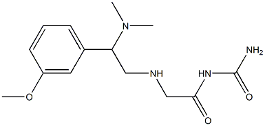 (2-{[2-(dimethylamino)-2-(3-methoxyphenyl)ethyl]amino}acetyl)urea Struktur