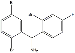 (2-bromo-4-fluorophenyl)(2,5-dibromophenyl)methanamine Struktur