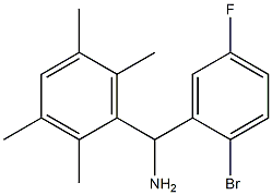 (2-bromo-5-fluorophenyl)(2,3,5,6-tetramethylphenyl)methanamine Struktur