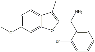 (2-bromophenyl)(6-methoxy-3-methyl-1-benzofuran-2-yl)methanamine Struktur