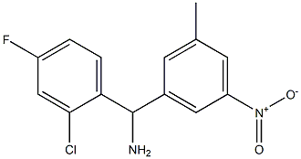 (2-chloro-4-fluorophenyl)(3-methyl-5-nitrophenyl)methanamine Struktur