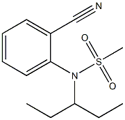 (2-cyanophenyl)-N-(pentan-3-yl)methanesulfonamide Struktur