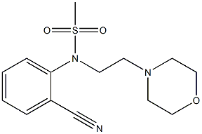 (2-cyanophenyl)-N-[2-(morpholin-4-yl)ethyl]methanesulfonamide Struktur