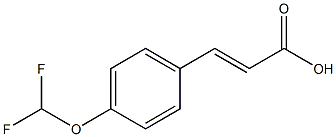 (2E)-3-[4-(difluoromethoxy)phenyl]prop-2-enoic acid Struktur