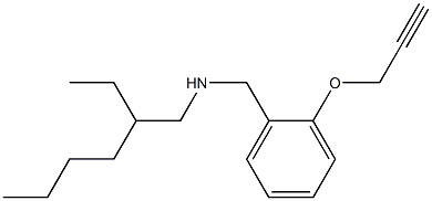 (2-ethylhexyl)({[2-(prop-2-yn-1-yloxy)phenyl]methyl})amine Struktur