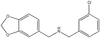 (2H-1,3-benzodioxol-5-ylmethyl)[(3-chlorophenyl)methyl]amine Struktur