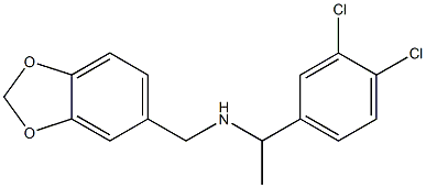 (2H-1,3-benzodioxol-5-ylmethyl)[1-(3,4-dichlorophenyl)ethyl]amine Struktur