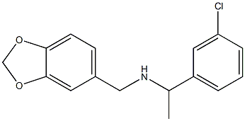 (2H-1,3-benzodioxol-5-ylmethyl)[1-(3-chlorophenyl)ethyl]amine Struktur