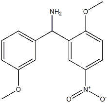 (2-methoxy-5-nitrophenyl)(3-methoxyphenyl)methanamine Struktur