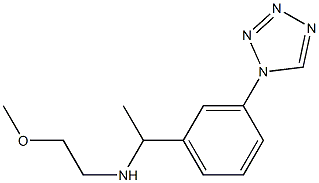 (2-methoxyethyl)({1-[3-(1H-1,2,3,4-tetrazol-1-yl)phenyl]ethyl})amine Struktur