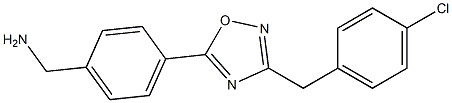 (4-{3-[(4-chlorophenyl)methyl]-1,2,4-oxadiazol-5-yl}phenyl)methanamine Struktur