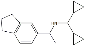 (dicyclopropylmethyl)[1-(2,3-dihydro-1H-inden-5-yl)ethyl]amine Struktur