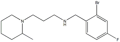 [(2-bromo-4-fluorophenyl)methyl][3-(2-methylpiperidin-1-yl)propyl]amine Struktur