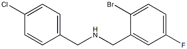 [(2-bromo-5-fluorophenyl)methyl][(4-chlorophenyl)methyl]amine Struktur