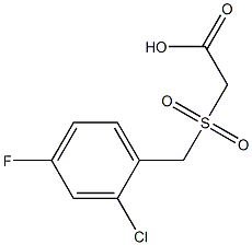 [(2-chloro-4-fluorobenzyl)sulfonyl]acetic acid Struktur